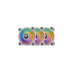 Thermaltake Riing Quad 12 RGB Radiator Fan - 3-Pack - White, 120mm, 500–1500 RPM