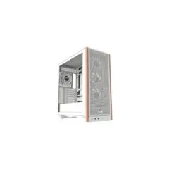 Thermaltake S370 WS Snow White Mid Tower Case - Wood Accents, 4x CT120 Fans - CA-11J-00M6WN-00