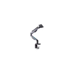 Thermaltake Single RGB Gas-Spring Monitor Arm - GEA-MSR-SMSBLK-01 - 17"–49", Black/Grey, 20 kg