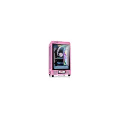 Thermaltake The Tower 200 - Mini-ITX Gaming PC Case, Tempered Glass, Bubble Pink