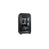 Thermaltake The Tower 250 - Mini-ITX PC Case, Black/White, 3.9" LCD, 360mm GPU Support