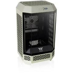 Thermaltake The Tower 250 TG - Matcha Green Mini-ITX Case, LCD Display, 360mm GPU Support, 2x120mm Fans