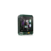 Thermaltake The Tower 600 TG - Mid Tower Gaming PC Case - Racing Green, Tempered Glass, USB-C