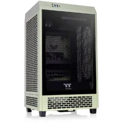 Thermaltake Tower 200 TG - Mini-ITX PC Case, Tempered Glass, Green, Fits 380mm GPU