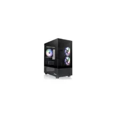 Thermaltake View 170 TG ARGB - Micro-ATX/Mini-ITX Micro Tower Case, Black, Tempered Glass, ARGB Fans