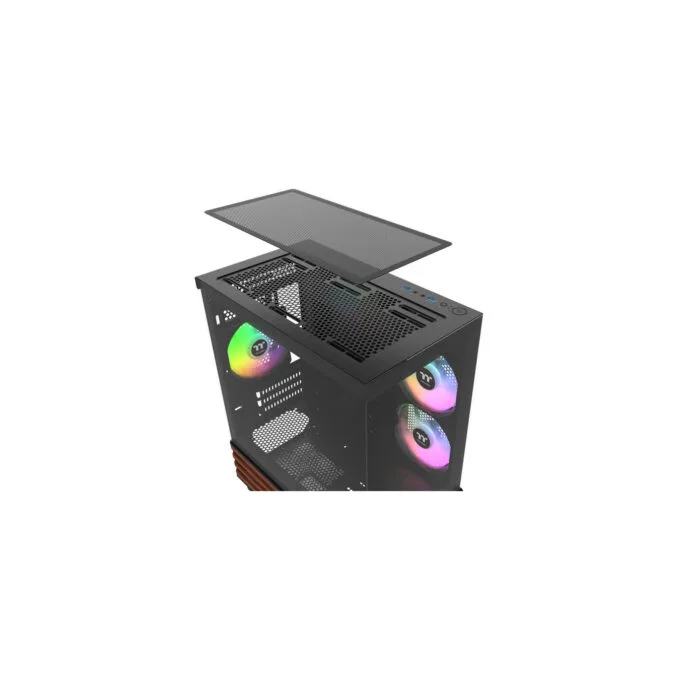 Thermaltake View 170 WS ARGB - µATX Mini Tower PC Case with Wood Accent - CA-1Z4-00M1WN-WS — image 11