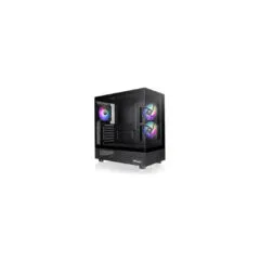 Thermaltake View 270 Plus TG ARGB - Mid Tower PC Case - Black, Tempered Glass, ARGB Fans, E-ATX/ATX Support