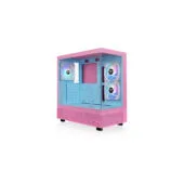 Thermaltake View 270 Plus TG ARGB - Mid Tower PC Case - Bubble Pink, Tempered Glass, E-ATX/ATX, ARGB Fans
