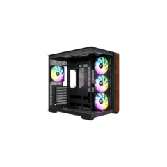 Thermaltake View 380 WS ARGB Mid Tower Chassis - Black/Wood - CA-1Z2-00M1WN-WS
