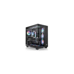 Thermaltake View 380 XL TG ARGB CA-1E7-00M1WN-00 - Mid Tower PC Case, Black, Tempered Glass, 4x ARGB Fans