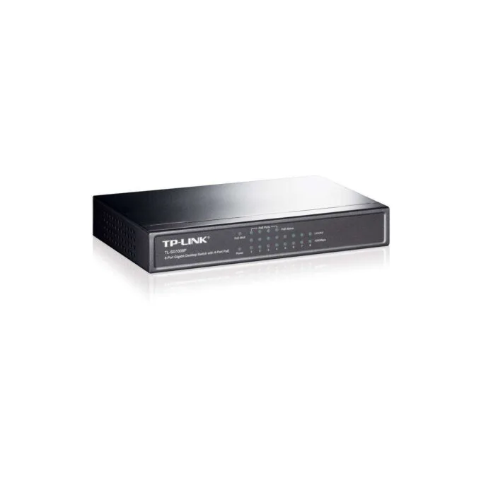 TP-Link 8-Port Gigabit Unmanaged Switch TL-SG1008P - 4x PoE, 53W Budget, Fanless Desktop — image 3