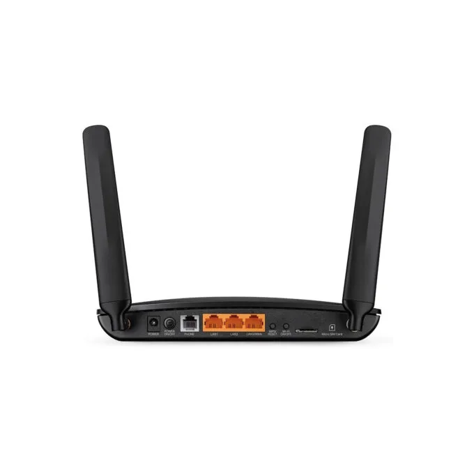TP-Link Archer MR6500V - AC750 4G LTE VoIP Router - Black, 2.4 GHz 300 Mbps, 2x LAN, 2x External Antennas — image 3