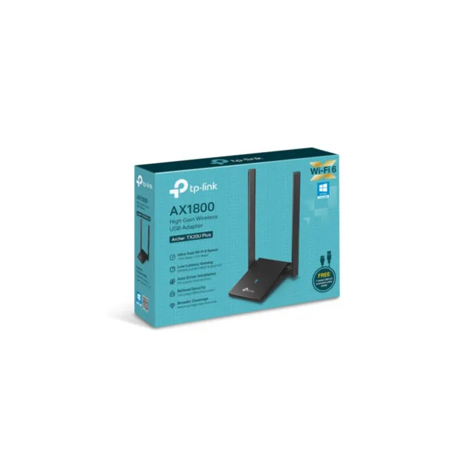 TP-Link Archer TX20U Plus V1 - WiFi 6 USB 3.0 Adapter - Dual-Band, High-Gain Antennas, Up to 1800 Mbps — image 6