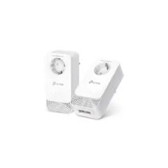 TP-Link Powerline Adapter Kit - PG2400P KIT - 2x Gigabit Ethernet, Passthrough Socket, G.hn, White