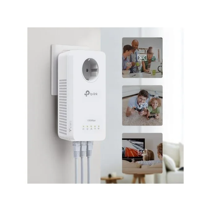 TP-LINK Powerline TL-WPA8631P Kit - AV1300-AC1200 - 1x Gigabit Ethernet, MIMO, AV2, Wi-Fi AC, Passthrough — image 3