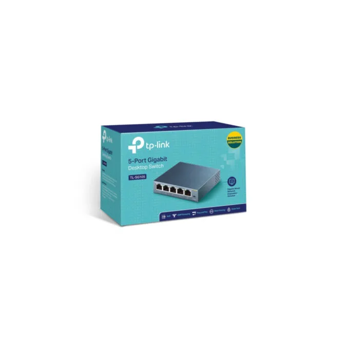 TP-Link TL-SG105 - 5-Port Gigabit Unmanaged Desktop Switch, Black Metal Housing — image 4