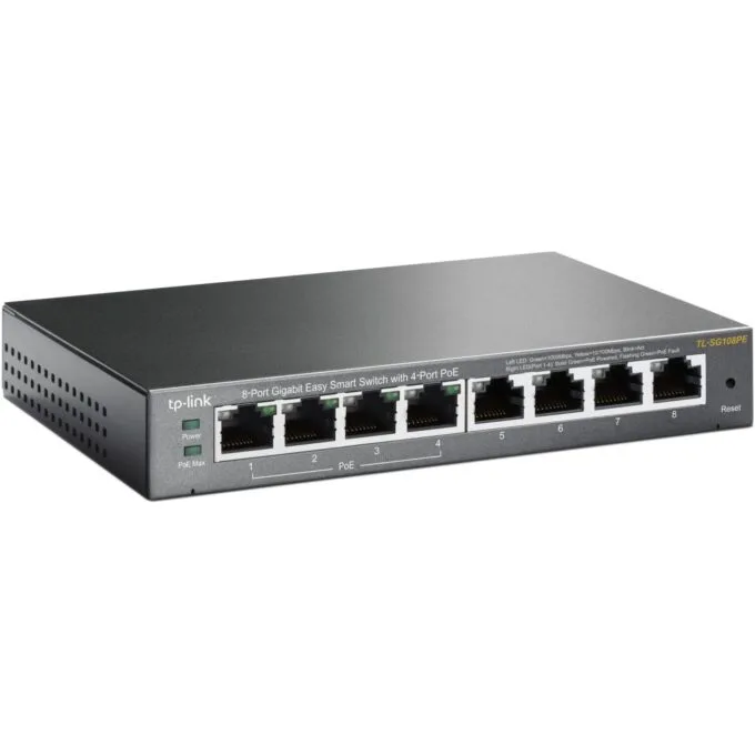 TP-Link TL-SG108PE 8-Port Gigabit PoE Switch - TL-SG108PE - Metal chassis, 4 PoE ports — image 2