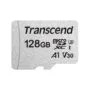 Transcend 300S microSDXC 128GB with Adapter - Silver - U3, V30, A1, NAND