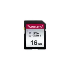 Transcend 300S SDHC Card - 300S - Black, 16GB, SD, U1, Class 10, 95 MB/s read