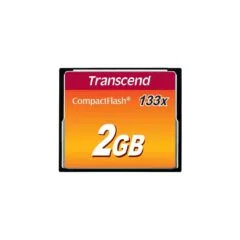 Transcend CompactFlash Card - 133x - Black, 2GB, 50 MB/s read, 20 MB/s write