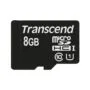 Transcend microSD Card 8GB SDHC UHS-I - Black/Red, 8GB, U1, Class 10, 90 MB/s