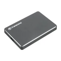 Transcend StoreJet 25C3N - 1TB USB 3.1 Portable HDD, Grey, Aluminium