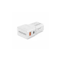 TRIPLUG-PD20.WHITE UNIVERSAL TRAVEL ADAPTER 20W, QUICK CHARGE 3.0 WHITE PROMATE