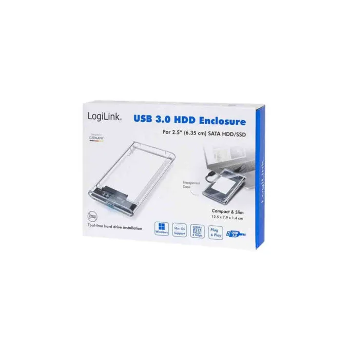 UA0409 - EXTERNAL HDD ENCLOSURE 2.5', HDD SSD, USB 3.0, TOOL-FREE LOGILINK — image 2