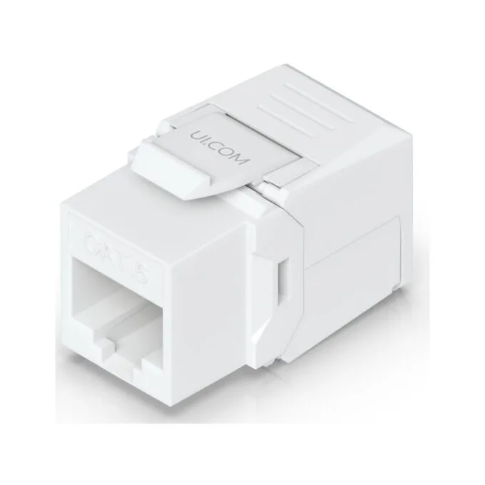 Ubiquiti Cat6 Keystone Jack - UACC-Keystone-Jack-C6 - Flat White RJ-45 to LSA Female, 12-pack — image 1