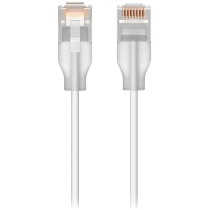 Ubiquiti UniFi Etherlighting Patch Cable - UACC-Cable-Patch-EL-2M-W - Cat6, 2 m, RJ-45, PoE++ (4PPoE), Translucent White — image 1
