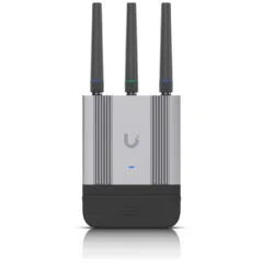 Ubiquiti UniFi UMR-Industrial - Cat 4 LTE Industrial Router - Black/Grey, PoE, GPS, NanoSIM, 2x GigE, 2.4 GHz Wi-Fi