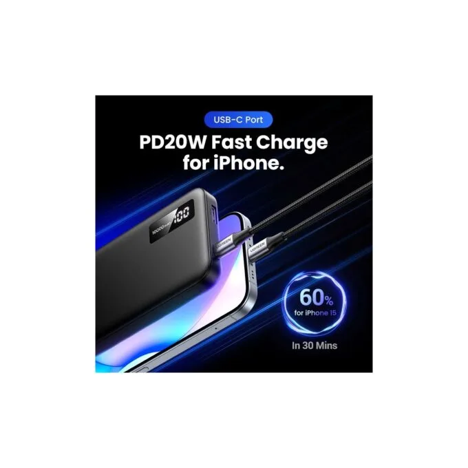 UGREEN 10000mAh Two-way Fast Charging Powerbank - 25742 - — image 2