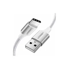 UGREEN 60133 USB-A to USB-C 2m Silver 3A Braided Charging Cable