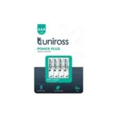 Uniross Alkaline AAA Power Plus Batteries - 4 Pcs