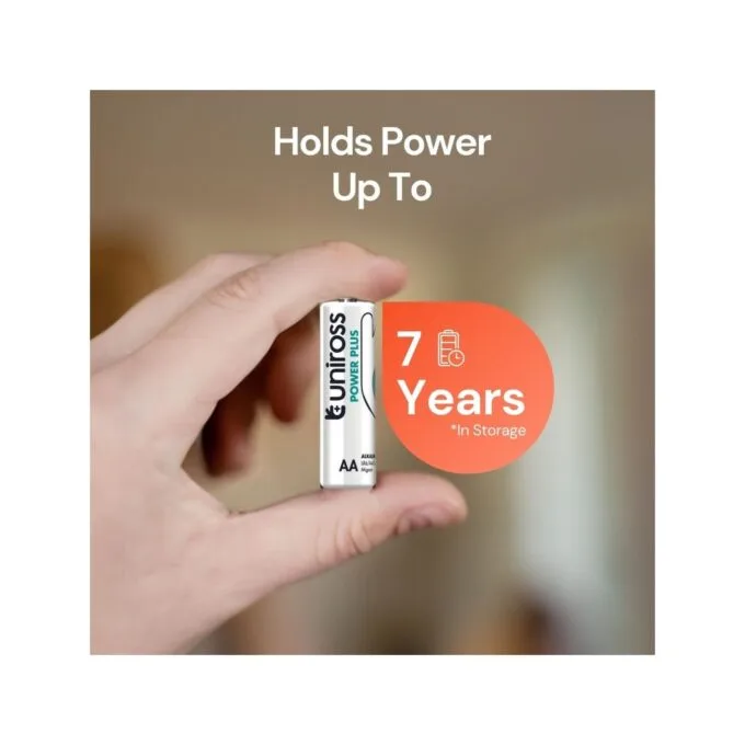 Uniross Alkaline AAA Power Plus Batteries - 4 Pcs — image 3
