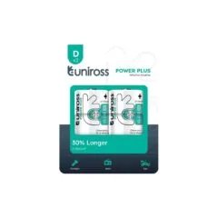 Uniross Alkaline D Power Plus Batteries - 2 Pcs