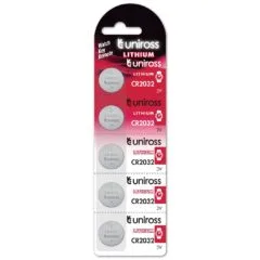 Uniross Button Cell Lithium Battery (5pack) - CR2032 - Button Cell Lithium Battery