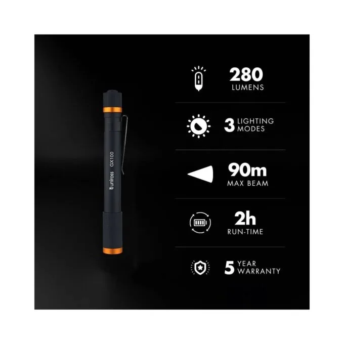 Uniross Penlight - GX100 - IPX4 Waterproof Torch 280 lumens 90m Beam — image 2