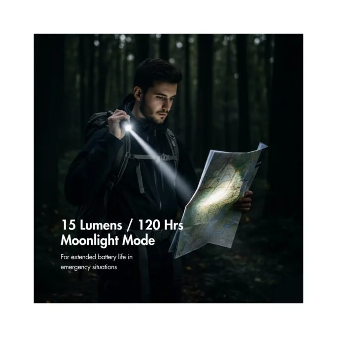Uniross USB Rechargeable Torch - GX500 - IP44 Waterproof Aluminium 1000 lumens 140m Beam 120hrs Battery — image 3