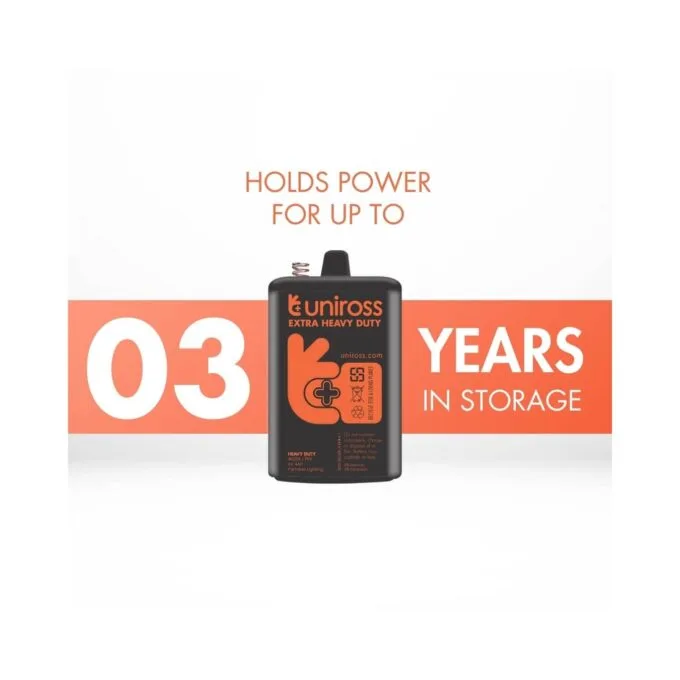 Uniross Zinc Carbon Battery - 4R25 - 6V, 1pc — image 2