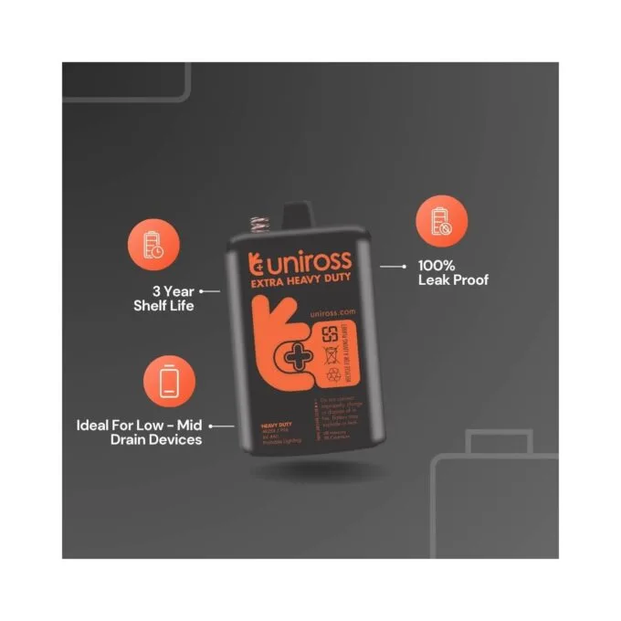 Uniross Zinc Carbon Battery - 4R25 - 6V, 1pc — image 3
