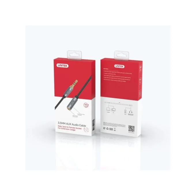 Unitek Audio Extension Cable - Y-C932ABK - 3.5mm M-F, 1.0m — image 3