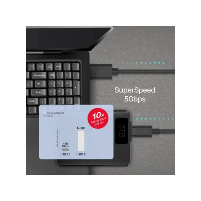 Unitek C14103BK-2M USB 3.0 USB-A to USB-C Cable 2.0m — image 4