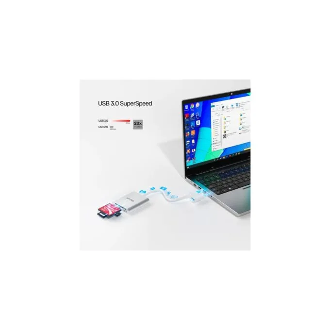 Unitek Card Reader - Y-9313D - USB-A C 3.0 Aluminium SD Micro SD CF Card Reader — image 5