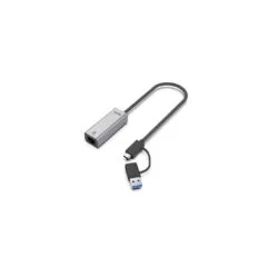 Unitek Converter USB-C to LAN Gigabit Ethernet+USB-A - Y-3465A - USB-C to LAN Gigabit Ethernet+USB-A