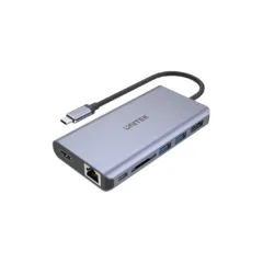 Unitek D1056A Type-C 3.1 HDMI DP RJ45 SD PD100W Hub Space Gray