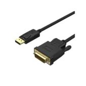 Unitek Displayport to DVI Cable - Y-5118BA - Displayport to DVI Cable 1.8m Black Gold Plated