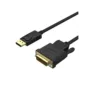 Unitek Displayport to DVI Cable - Y-5118BA - Displayport to DVI Cable 1.8m Black Gold Plated