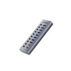 Unitek H1315B USB-C Hub 8xUSB-A Power Switch 2xUSB-C 12V3A