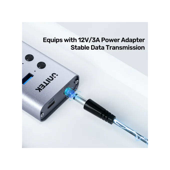 Unitek H1315B USB-C Hub 8xUSB-A Power Switch 2xUSB-C 12V3A — image 8
